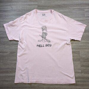 Superrradical x Lil Peep Bart Simpson Hellboy T-Shirt Size Large Pink